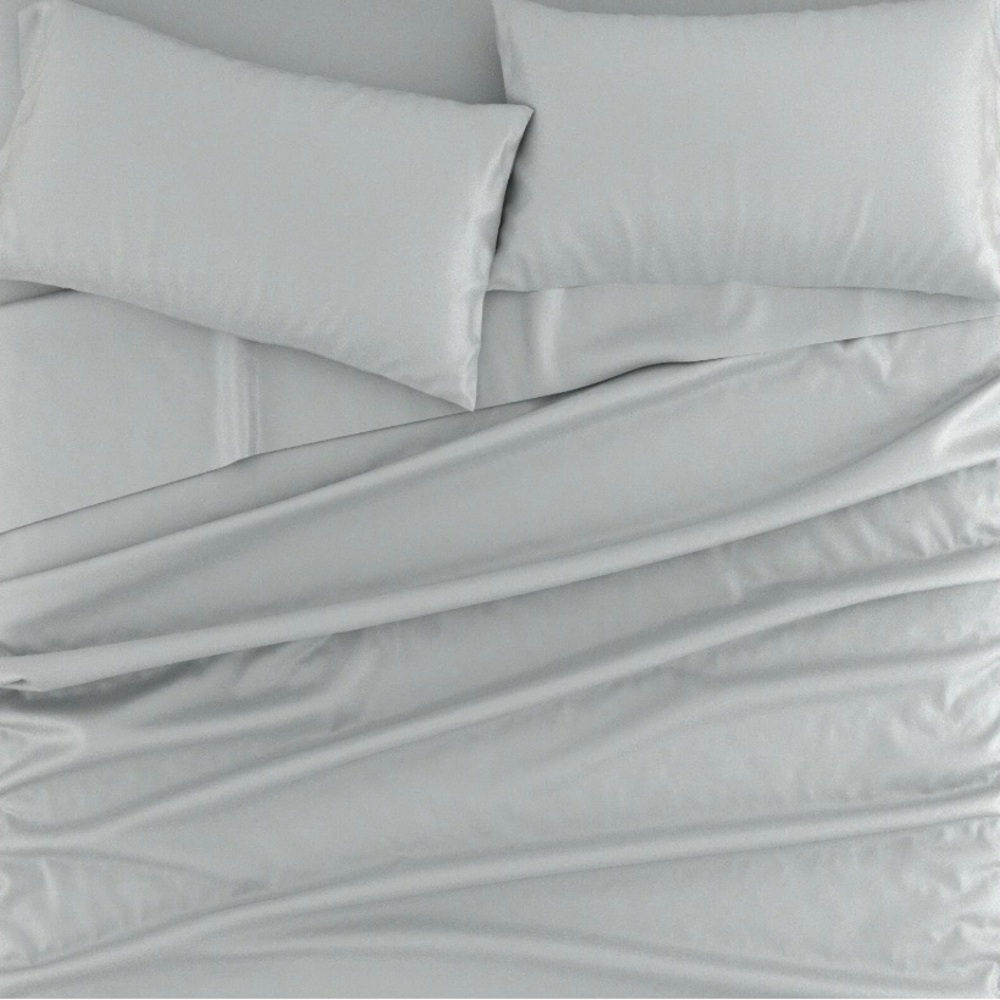 Premium 4PC Soft and Breathable Bamboo Sheet Set  Light Gray